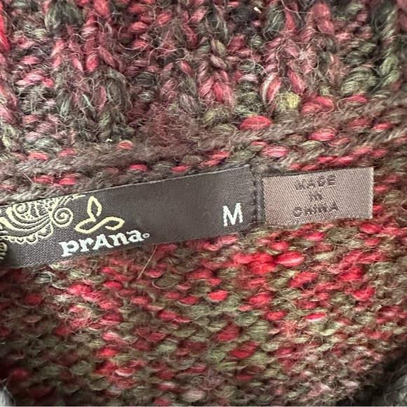Prana Cardigan Ombre Earth Tones Longline Knit Bell Sleeves Fit & Flare Size M - Picture 7 of 12